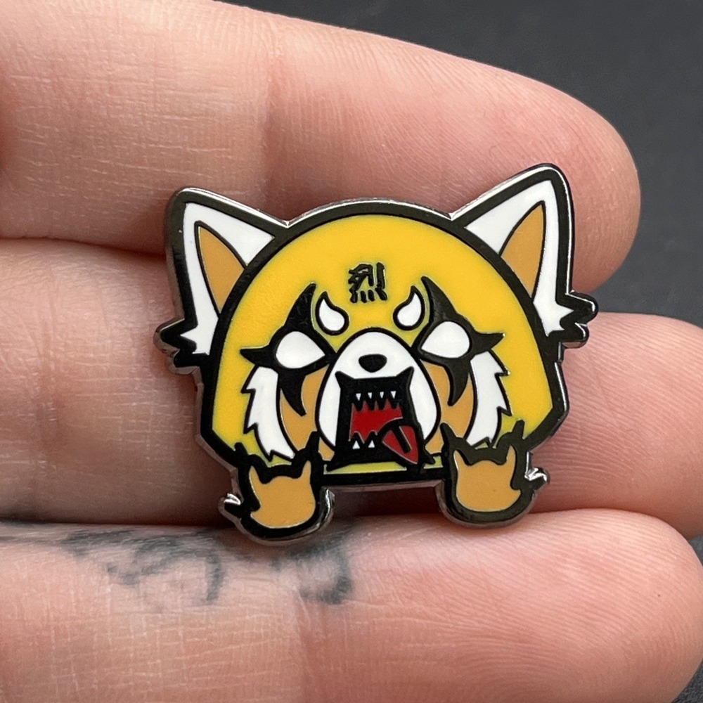 Sanrio Aggretsuko Angry Face Lapel Hat Pin